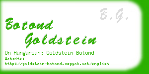 botond goldstein business card